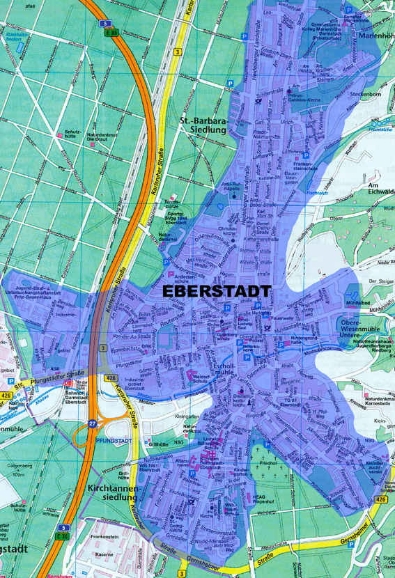 Verteilergebiet Lokalanzeiger Eberstadt